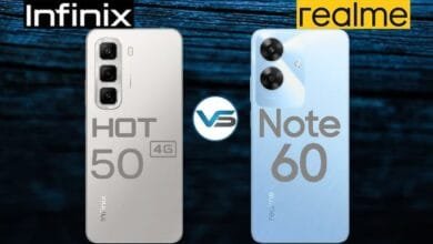 مقارنة شاملة بين Realme Note 60 و Infinix Hot 50i