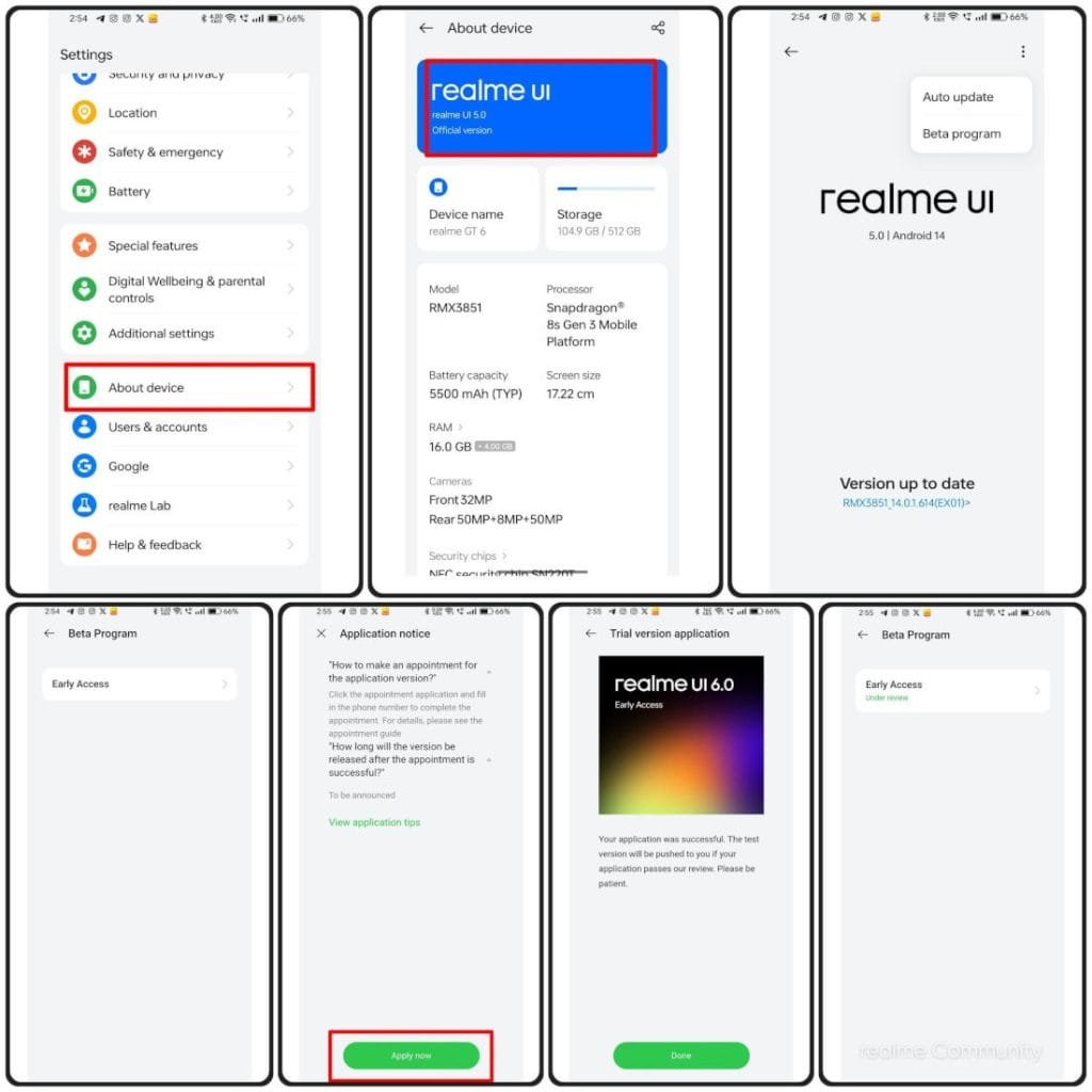جدول مواعيد تحديث Realme UI 6.0 للأجهزة المتوافقة