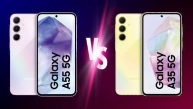 مقارنة شاملة بين سامسونج اي 55 الجيل الخامس 5G و سامسونج A35 الجيل الخامس 5G