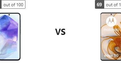 مراجعة علمية: Samsung Galaxy A55 5G ضد Motorola Edge 50