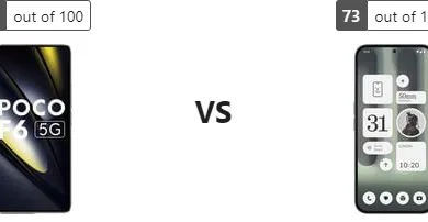 تقرير مواصفات: مقارنة Xiaomi Poco F6 ضد Nothing Phone (2a) Plus