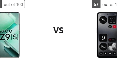 تحليل دقيق للأداء: مقارنة Vivo iQOO Z9s و Nothing CMF Phone 1