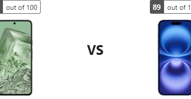 مقارنة Google Pixel 8 مع Apple iPhone 16 Plus