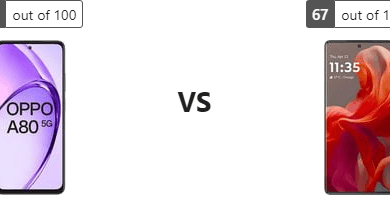 تحليل شامل للأداء: Oppo A80 5G مقابل Motorola Moto G85 5G