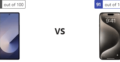 معركة التكنولوجيا المتقدمة: مقارنة Samsung Galaxy Z Fold 6 مع Apple iPhone 15 Pro Max