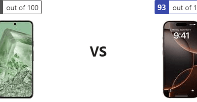 مقارنة مواصفات Google Pixel 8 و Apple iPhone 16 Pro