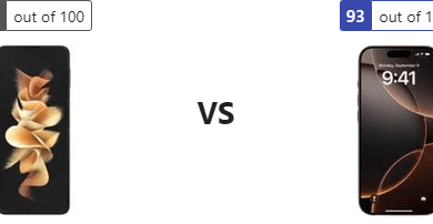 جدول مقارنة بين Samsung Galaxy Z Flip 5 و Apple iPhone 16 Pro