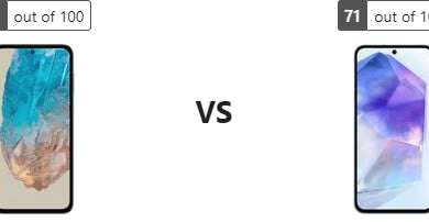 دراسة مقارنة: Samsung Galaxy M35 5G ضد Samsung Galaxy A55 5G