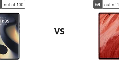 تقرير مواصفات: مقارنة Motorola Edge (2024) ضد Google Pixel 7a