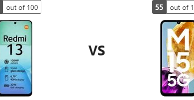 تحليل استراتيجي: خصائص Xiaomi Redmi 13 4G و Samsung Galaxy M15
