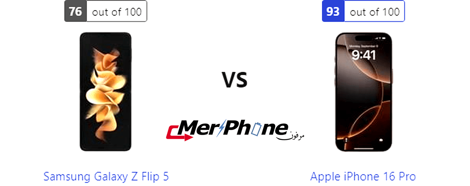 تقرير تفصيلي: مقارنة Samsung Galaxy Z Flip 5 ضد Apple iPhone 16 Pro