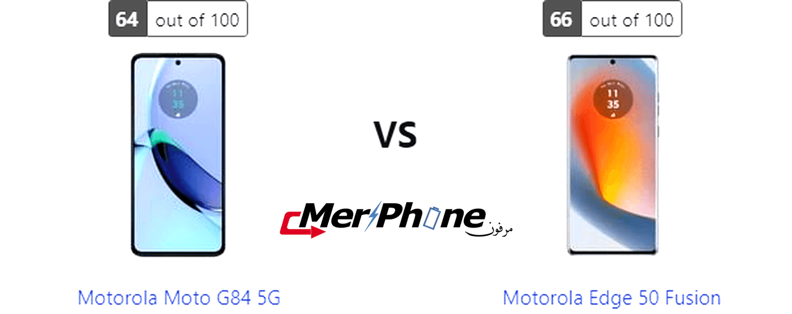 تقرير مواصفات متكامل: مقارنة Motorola Moto G84 5G يتحدى Motorola Edge 50 Fusion