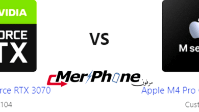 تحليل استراتيجي للمواصفات: Nvidia GeForce RTX 3070 و Apple M4 Pro GPU (20-core)