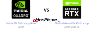 أيهما أفضل؟ Nvidia RTX 500 Laptop (Ada) أم Nvidia GeForce RTX 4050 Laptop؟