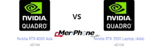 اختيار الهاتف المثالي: Nvidia RTX 4000 Ada أو Nvidia RTX 3500 Laptop (Ada)؟
