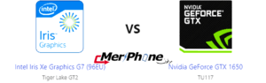 نظرة على مميزات Intel Iris Xe Graphics G7 (96EU) و Nvidia GeForce GTX 1650