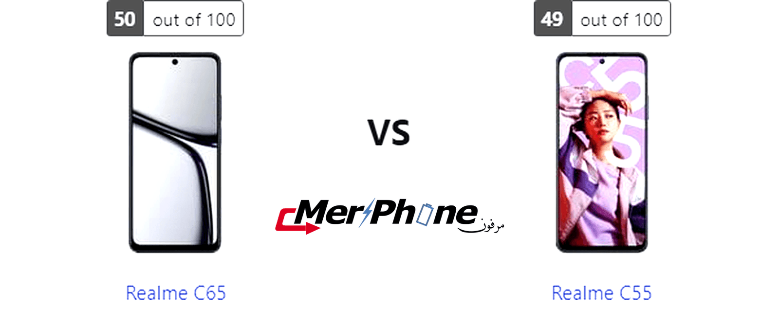 معركة الهواتف الذكية: Realme C65 يواجه Realme C55