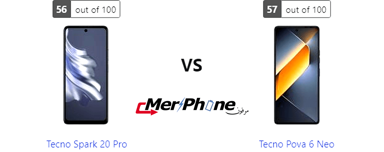 مراجعة فنية استراتيجية: Tecno Spark 20 Pro يقابل Tecno Pova 6 Neo
