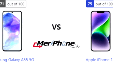 معركة التكنولوجيا المتقدمة: مقارنة Samsung Galaxy A55 5G مع Apple iPhone 14
