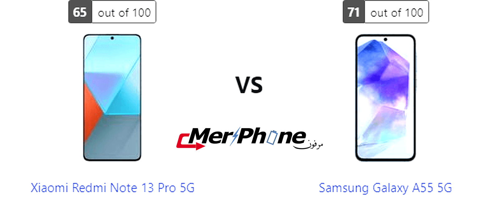 تحليل المميزات التقنية: Xiaomi Redmi Note 13 Pro 5G يقابل Samsung Galaxy A55 5G