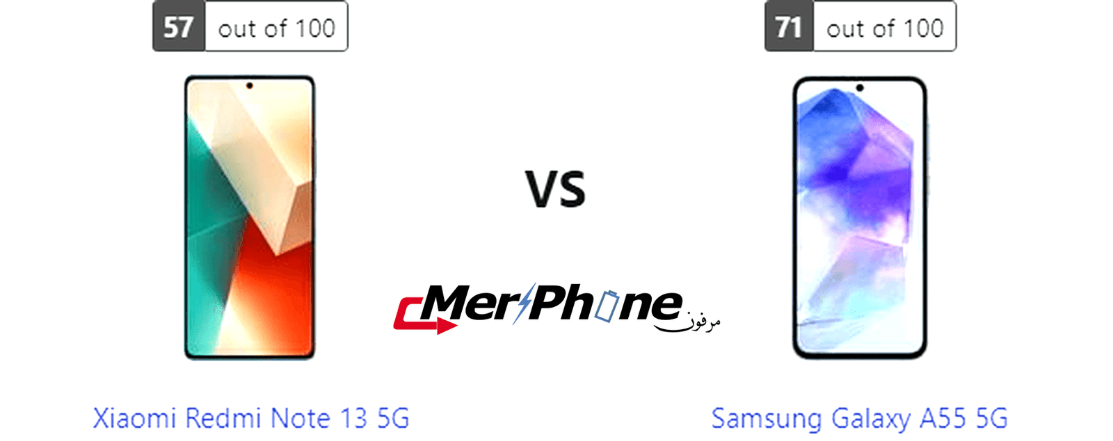 دراسة متكاملة: مميزات Xiaomi Redmi Note 13 5G و Samsung Galaxy A55 5G