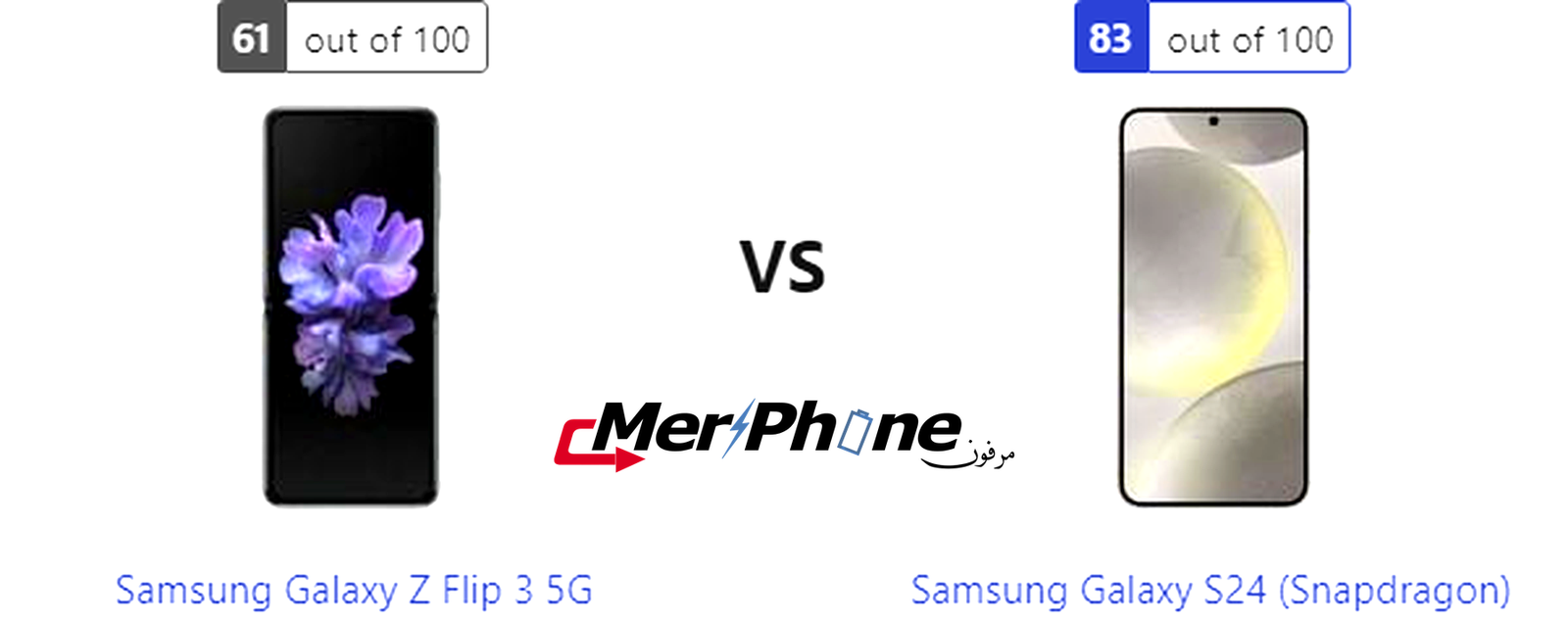تحليل الأداء: مقارنة Samsung Galaxy Z Flip 3 5G مع Samsung Galaxy S24 (Snapdragon)