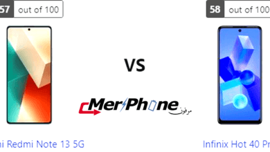 مقارنة هاتف Xiaomi Redmi Note 13 5G مع هاتف Infinix Hot 40 Pro