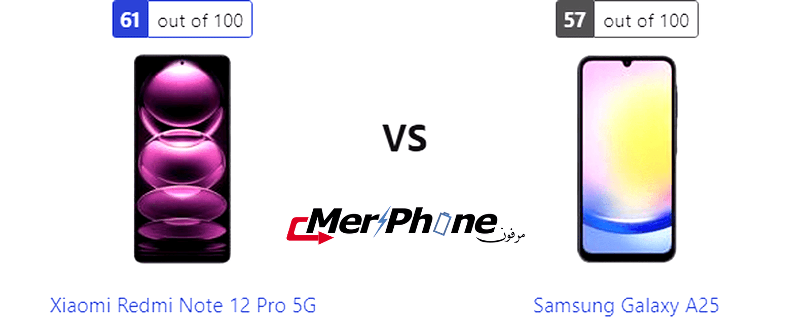دليل المستهلك الذكي: مفاضلة Xiaomi Redmi Note 12 Pro 5G مع Samsung Galaxy A25