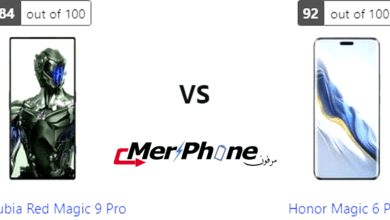 جدول مقارنة بين ZTE Nubia Red Magic 9 Pro و Honor Magic 6 Pro