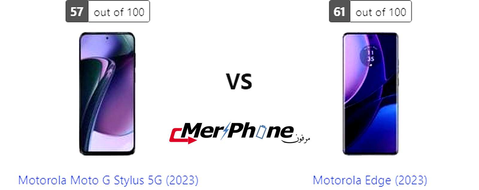 تقييم علمي: خصائص Motorola Moto G Stylus 5G (2023) مقابل Motorola Edge (2023)