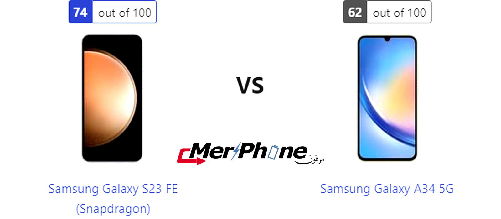 تقييم علمي دقيق: مواصفات Samsung Galaxy S23 FE (Snapdragon) و Samsung Galaxy A34 5G