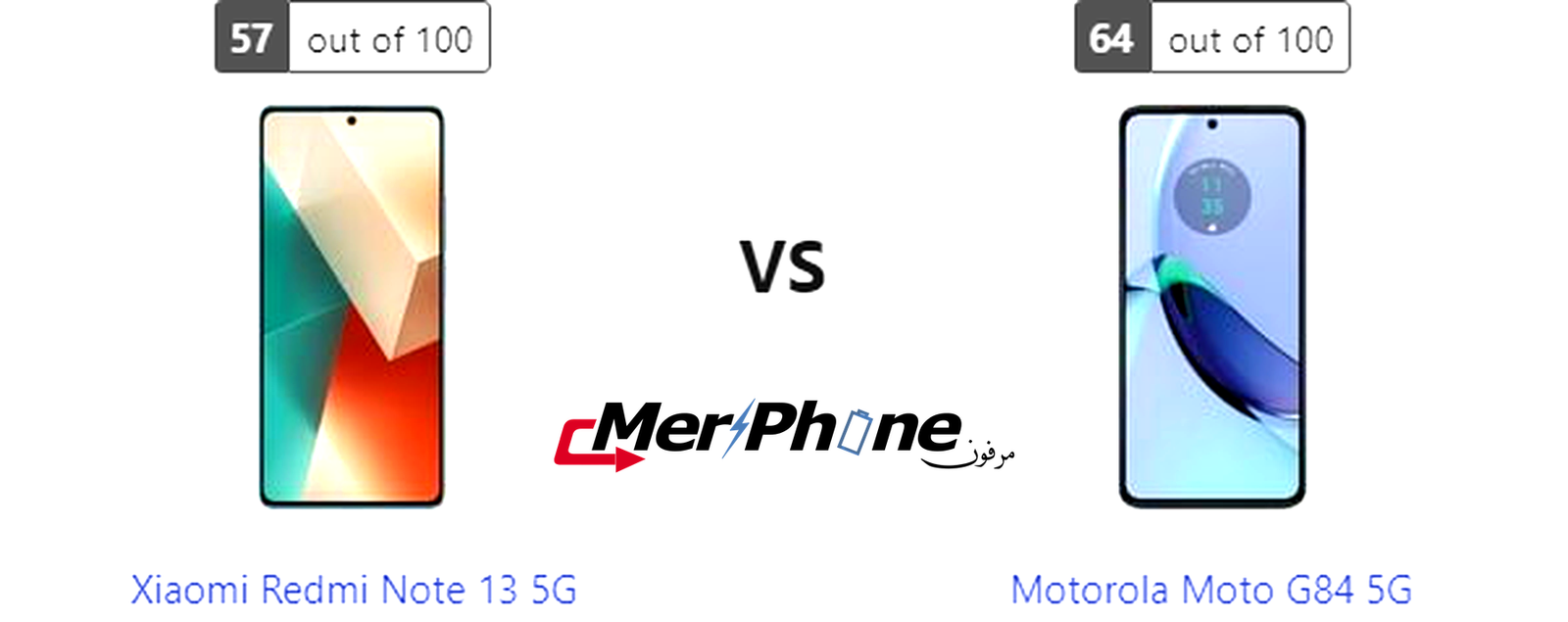 تحليل المميزات التقنية: Xiaomi Redmi Note 13 5G يقابل Motorola Moto G84 5G