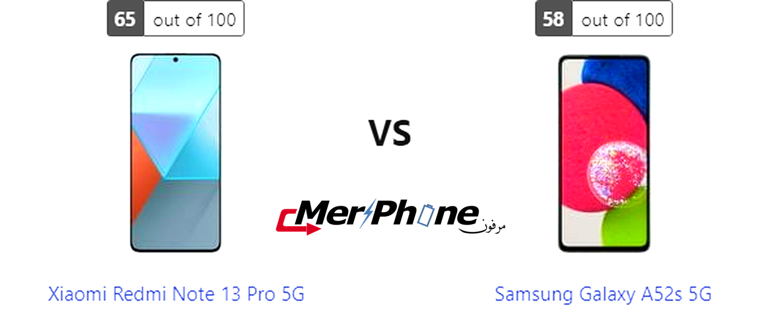 تقييم متكامل للخصائص: Xiaomi Redmi Note 13 Pro 5G يواجه Samsung Galaxy A52s 5G