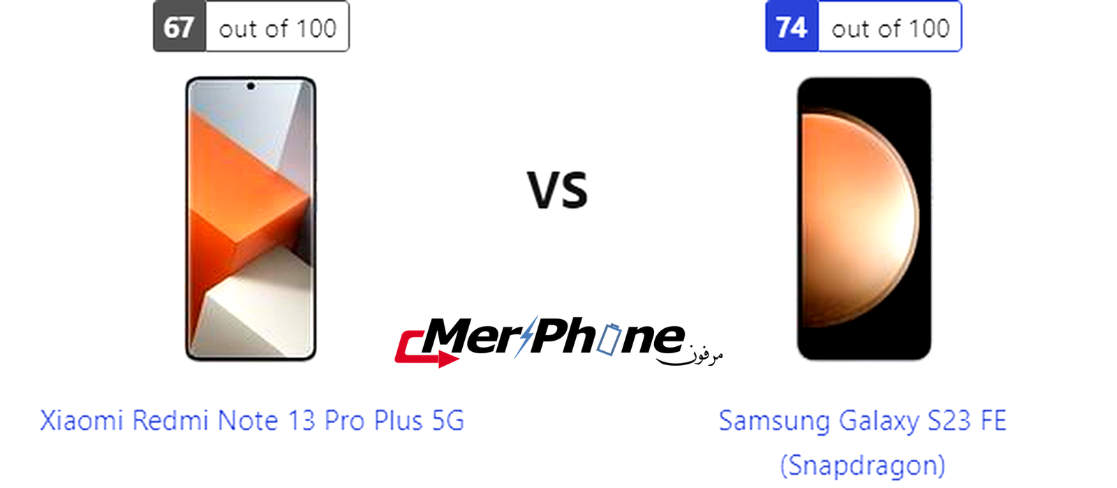 دراسة فنية: خصائص Xiaomi Redmi Note 13 Pro Plus 5G و Samsung Galaxy S23 FE (Snapdragon)