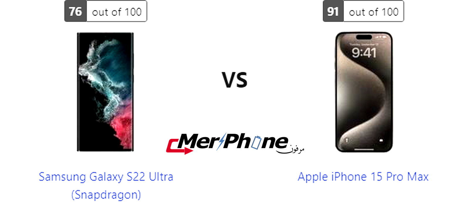 معيار التكنولوجيا: Samsung Galaxy S22 Ultra (Snapdragon) ضد Apple iPhone 15 Pro Max