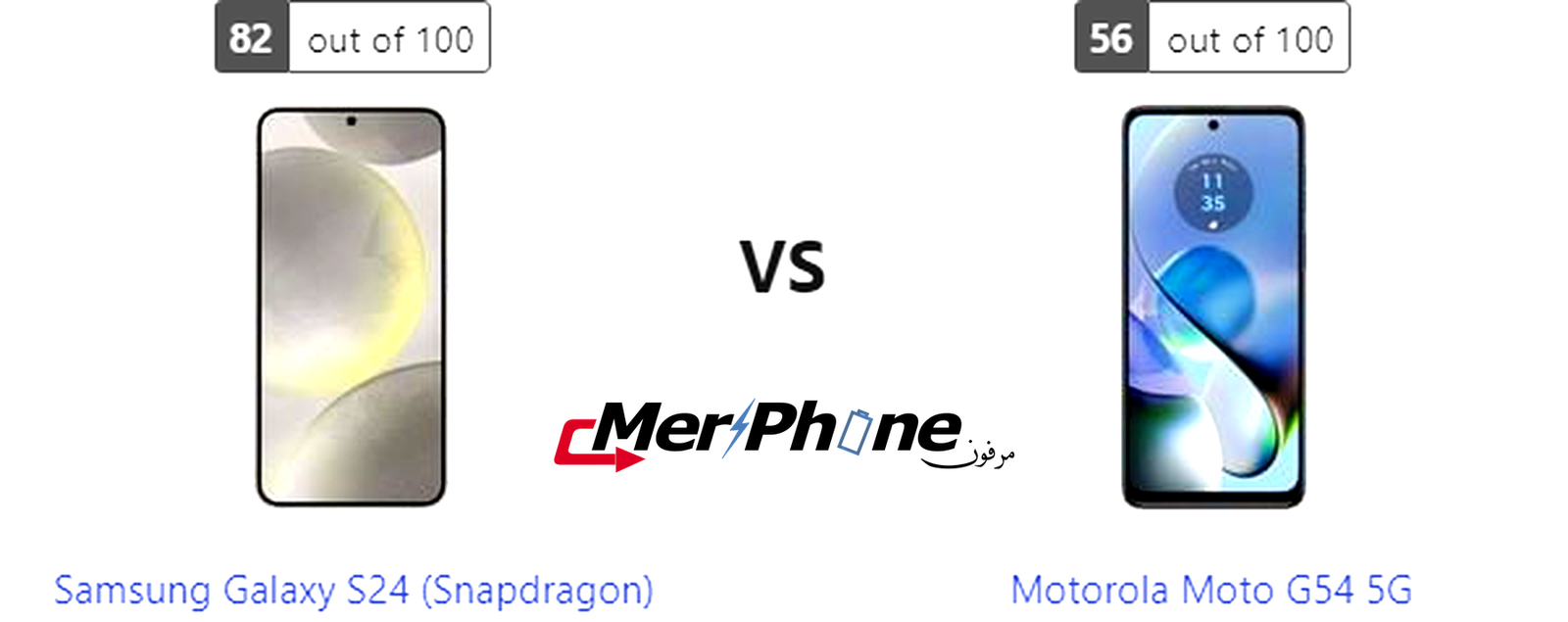 معركة الهواتف الذكية: Samsung Galaxy S24 (Snapdragon) يواجه Motorola Moto G54 5G