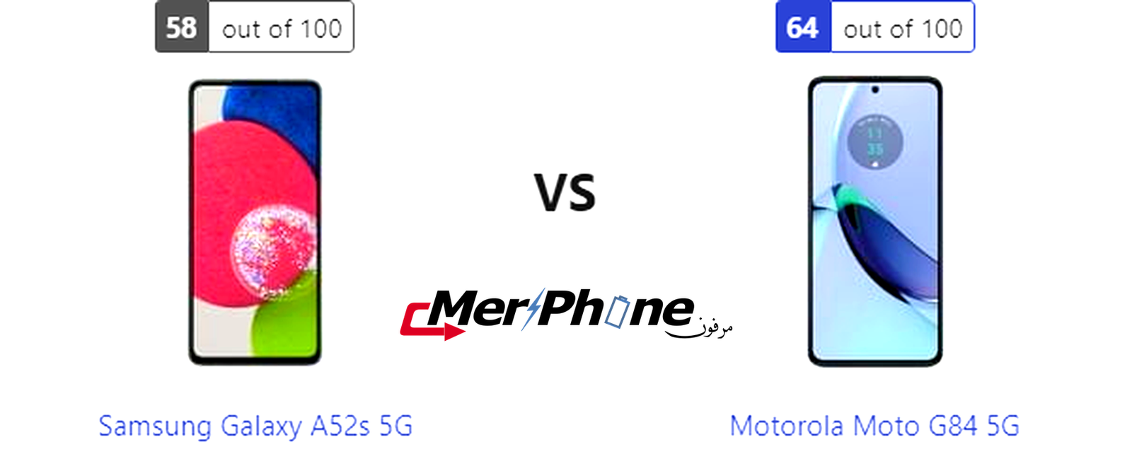 مراجعة علمية: Samsung Galaxy A52s 5G ضد Motorola Moto G84 5G