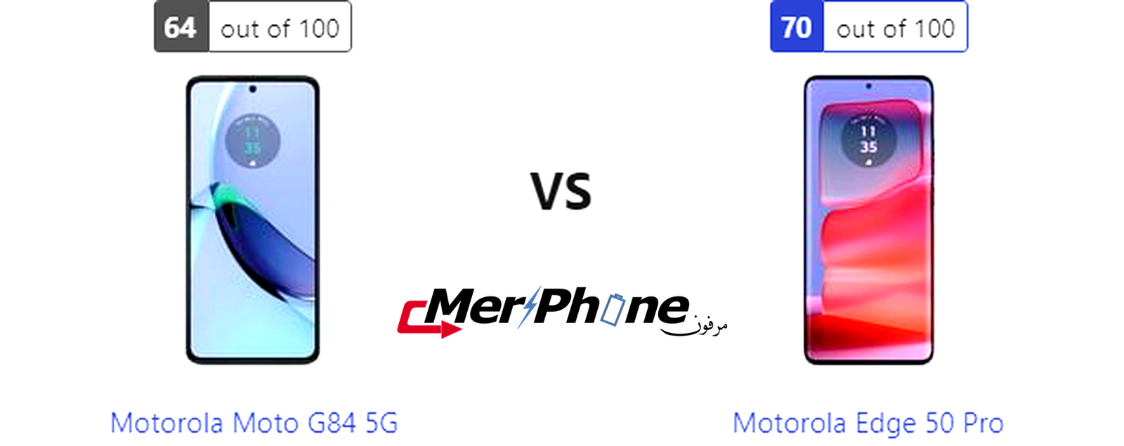 تقييم علمي متخصص: خصائص Motorola Moto G84 5G يواجه Motorola Edge 50 Pro