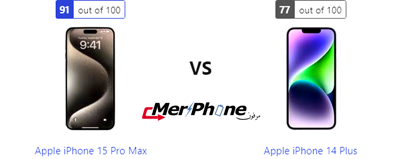 مواصفات Apple iPhone 15 Pro Max مقابل Apple iPhone 14 Plus