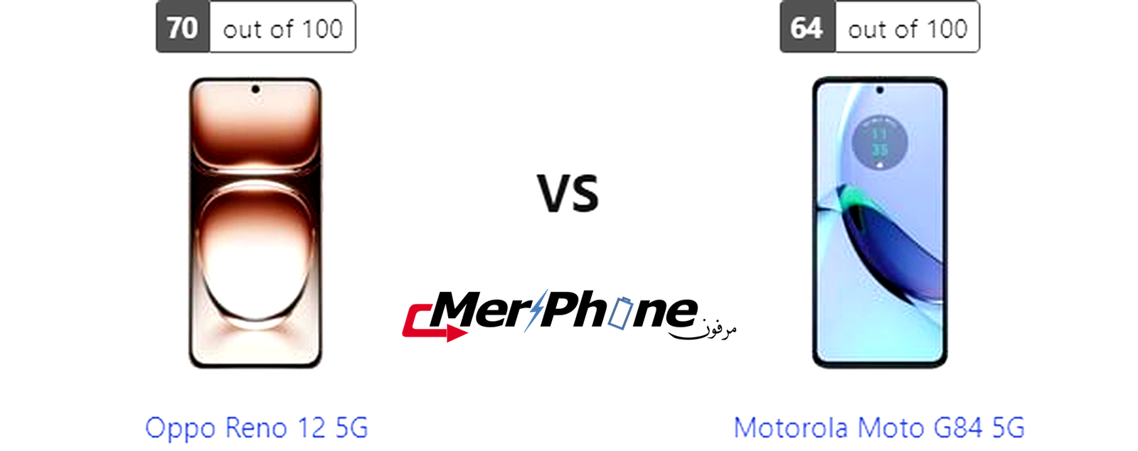 تقرير مفصل: مميزات Oppo Reno 12 5G و Motorola Moto G84 5G