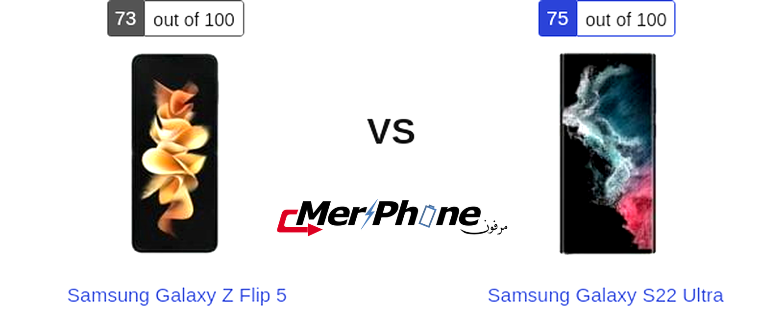 معيار التكنولوجيا: Samsung Galaxy Z Flip 5 ضد Samsung Galaxy S22 Ultra