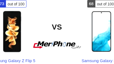 جدول مقارنة بين Samsung Galaxy Z Flip 5 و Samsung Galaxy S22
