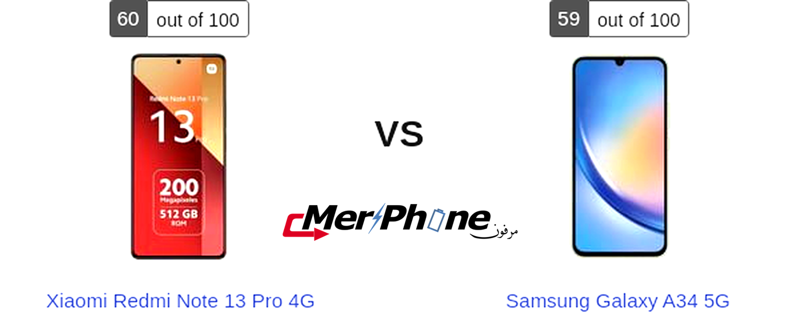 مختبر الابتكار التكنولوجي: Xiaomi Redmi Note 13 Pro 4G أم Samsung Galaxy A34 5G؟