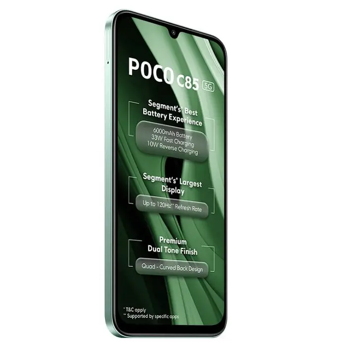 تجربة شاشة Xiaomi Poco C85 5G العملاقة بحجم 6.9 بوصة ودقة العرض والألوان 