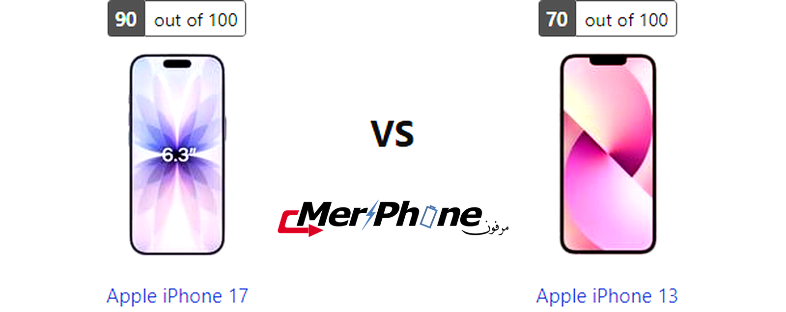 مقارنة شاملة: Apple iPhone 17 ضد Apple iPhone 13