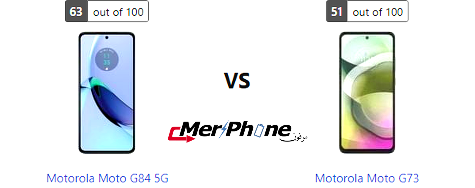 معركة الهواتف: Motorola Moto G84 5G يواجه Motorola Moto G73
