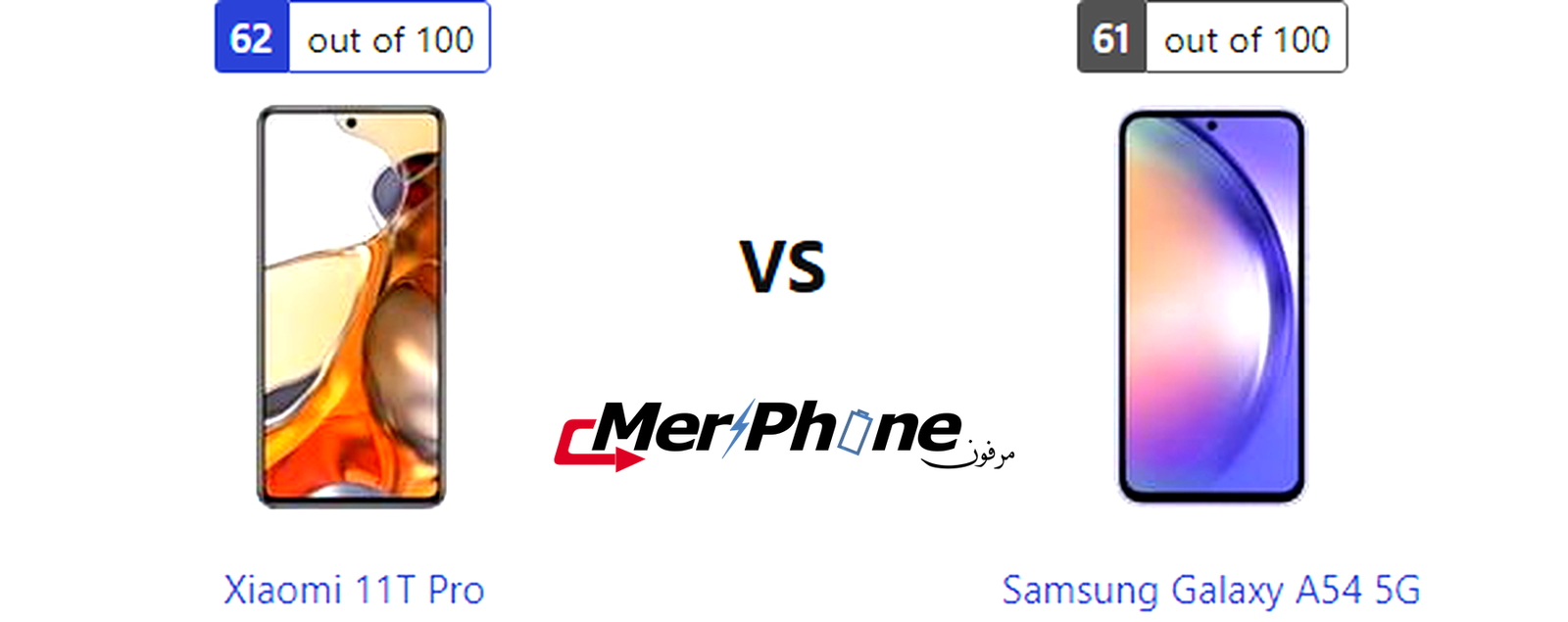 جدول مقارنة بين Xiaomi 11T Pro و Samsung Galaxy A54 5G