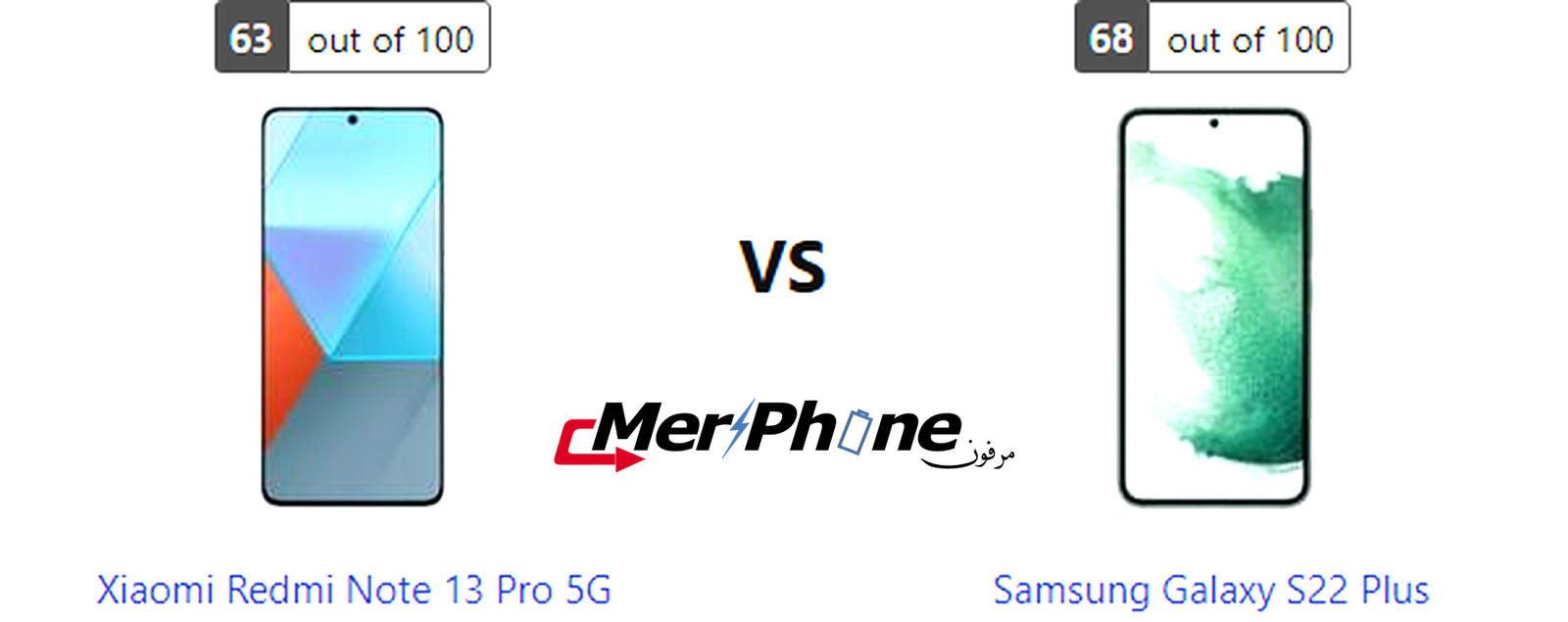 دليل الاختيار: مفاضلة Xiaomi Redmi Note 13 Pro 5G مع Samsung Galaxy S22 Plus