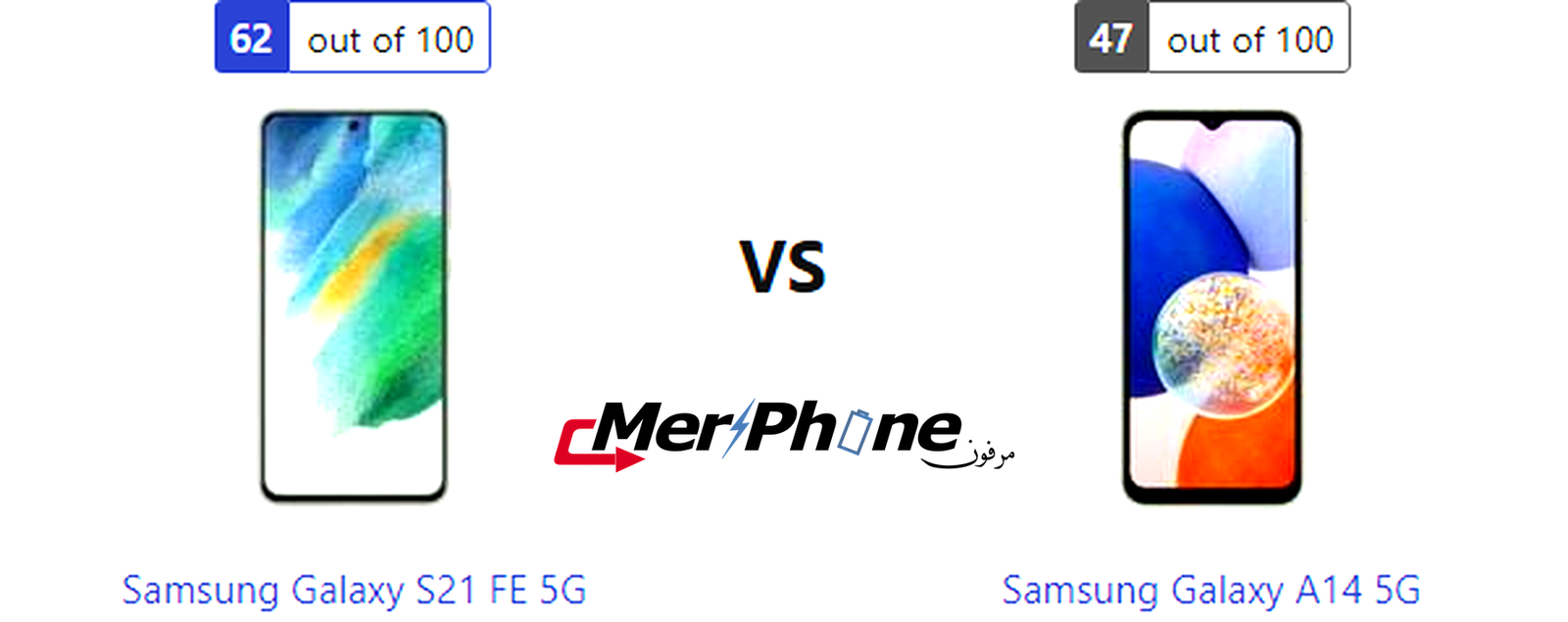 تحليل دقيق للأداء: مقارنة Samsung Galaxy S21 FE 5G و Samsung Galaxy A14 5G