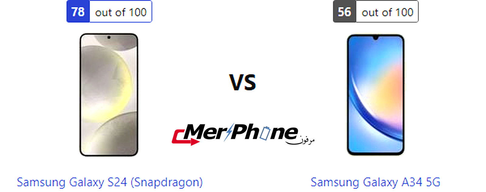 دليل الاختيار: مفاضلة Samsung Galaxy S24 (Snapdragon) مع Samsung Galaxy A34 5G